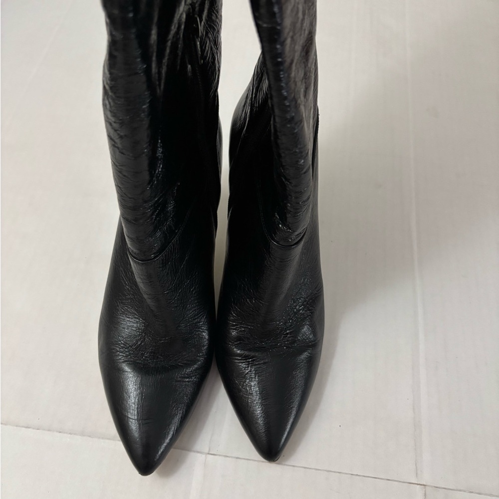 MICHAEL KORS Black Leather Over Knee Boots Shoes US 9.5M - Picture 8 of 9